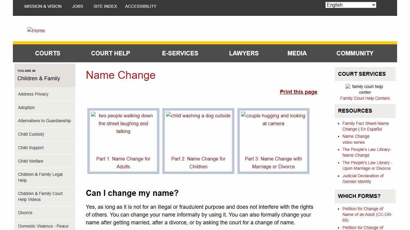 Name Change Maryland Courts